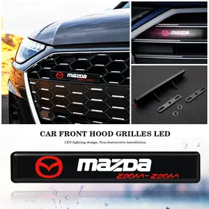 Mazda Car Front Grille Emblem Light, Unique Illumination, High-Visibility Personalized Decoration, Fits Multiple Models, Unique Style Upgrade, Vehicle Exterior Decoration, Car Accessories