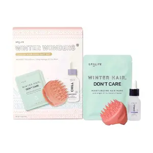 SpaLife Winter Wonders 3 Piece Hair-Care Gift Set - Revive & Thrive with Moisturizing Hair Mask, Soothing Scalp Serum & Scalp Massager