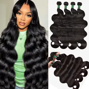 Body Wave 3/4 Bundles Human Hair Deep Curly Hair Bundles Burmese Curly Human Hair with Spriral End Brazilian Virgin Human Hair Bundles Body Wave Hair for Quick Weave 100% Raw Indian Wavy Human Hair Bundles