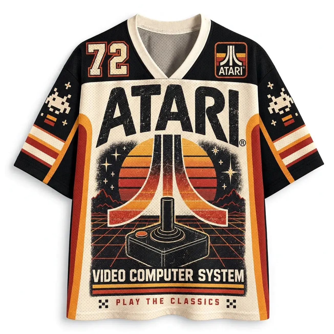 Atari Video Computer System 72 Retro Joystick Jersey Shirts EQS