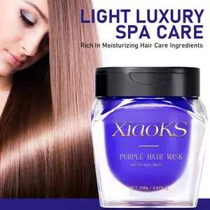 XiaoKS Purple Hair Mask for Blonde, Platinum & Silver Hair - Anti Brass Toner & Deep Conditioner with Sturgeon Caviar & Amino Acids - Revitalize Damaged, Bleached Hair (8.8oz/250g)