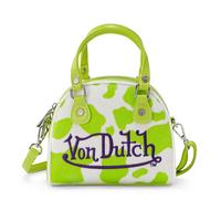 Von Dutch Lime Green Cow Print Vegan Pony Hair 