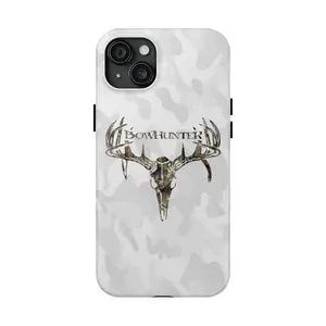 Camo Bow Hunting Tough Phone Case, Deer Hunting, Gifts for Her, Camo Phone Case for iPhone 15Pro, 14, 13, 12, 11, 8, XR Mini, Pro Max, Plus iPhone Case for Men Accessories Protection Aesthetic Protector