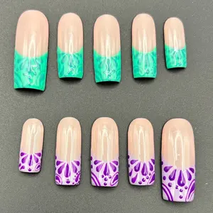 Neon Splash French Tip Press-On Nails – Summer Pop Set Bring the color. Bring the vibes.