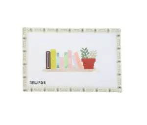 Bookshelf with Plants Canvas