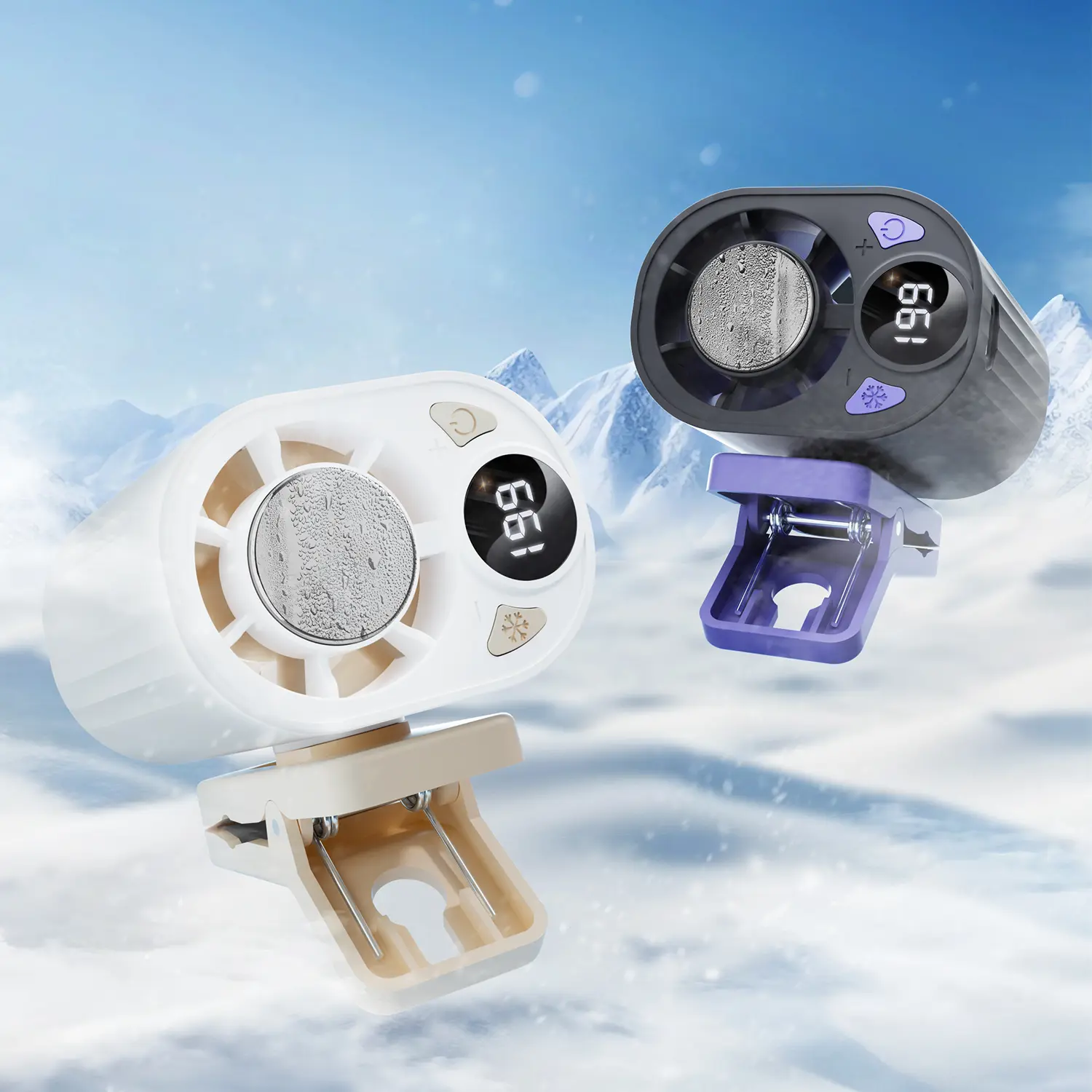 Rechargeable Clip-On Portable Mini Fan - Cool Touch Metal Pad, 199 Stepless Speed, 360° Rotatable Clip, Hidden Safe Blades, 1800mAh Long Battery Life, Type-C USB, for Stroller, Desk, Beach