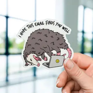 I Hope This Email Finds You Well Opossum Sticker
