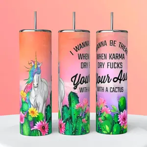 Unicorn Cactus Tumbler