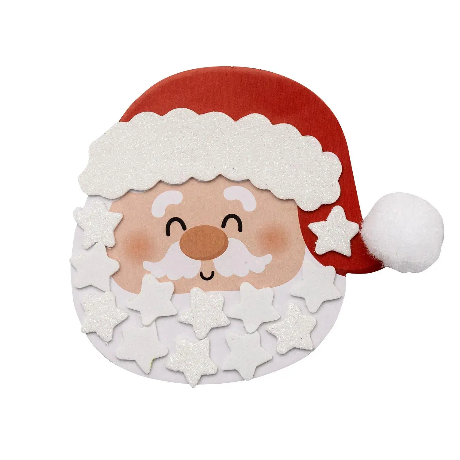 4 3/4" x 4" Santa with Star Beard Magnet Craft Kit - Makes 12