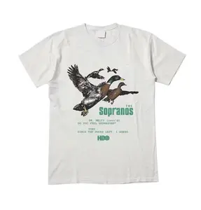 Ducks The Sopranos Dr. Melfi Do You Feel Depressed T-Shirt Vintage White Shirt Cotton Fabric Shirt Movie Tee Unisex Menswear Top