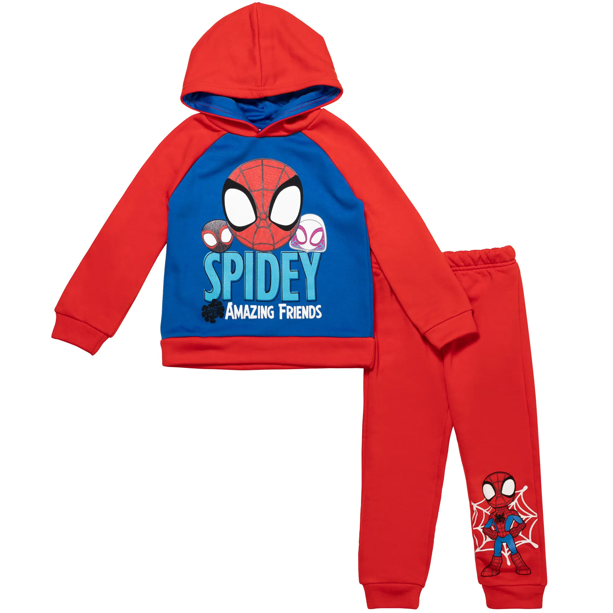 Marvel Spidey and His Amazing Friends Boys' 2-Piece Fleece Hoodie and Pants Set Toddler to Little Kid