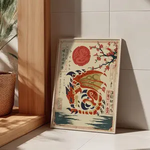 Rathalos Poster - Monster Hunter World Inspired Wall Art - NO FRAME