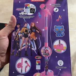Unleash Your Child's Inner Pop Star! This Karaoke Microphone Toy with Colorful LED Lights & Built-in Music Encourages Singing, Boosts Confidence, and Makes a Perfect Birthday Gift for children Aged 3-8. Fun, Educational, and Hours of Entertainment!