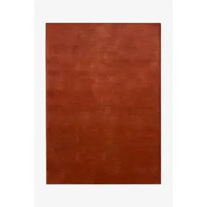 Burnt Orange Hand-Tufted Wool Rug