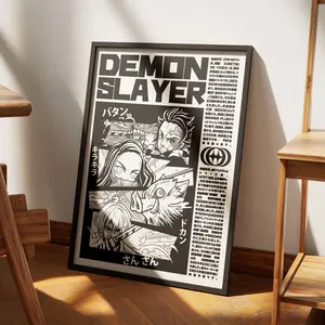 Demon Slayer Anime Poster, Kimetsu no Yaiba Anime Manga Posters Decor Photo