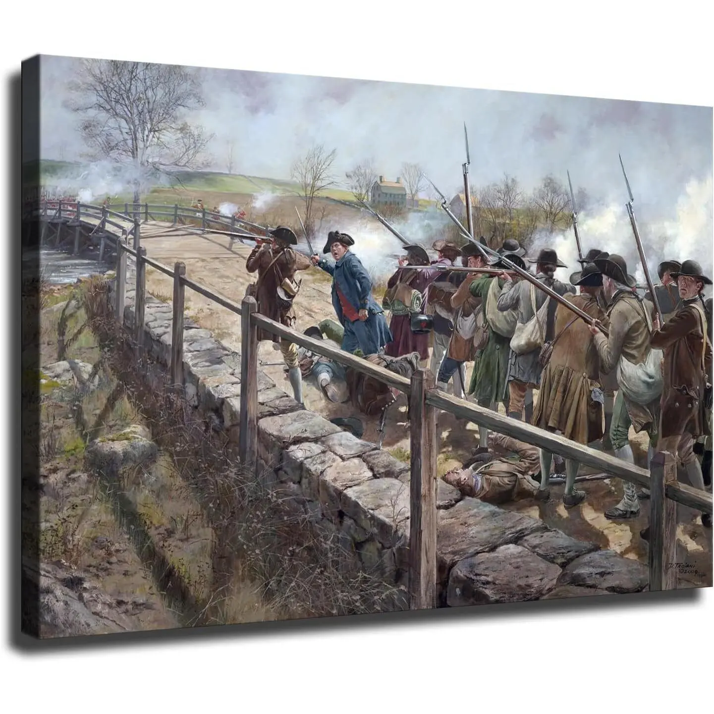 Battle of Lexington and Concord During The American Revolutionary War Poster-Wall Art Painting Decor Room Colorful Gifts Ornaments Decoration