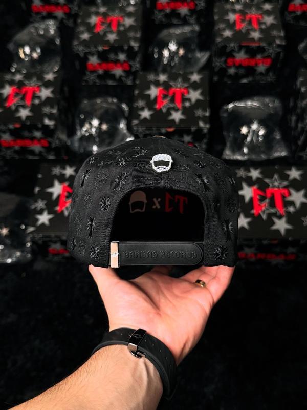 Crosses Trucker Hat  Black Baseball Cap with Embossed Cross Design for Men and Women Men, Women, and Teens Seeking a Bold Urban Snapback Hat with Chrome-Inspired Styling