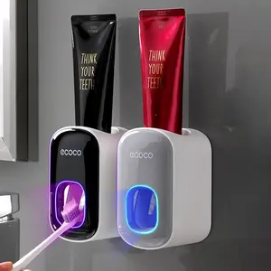 Wall Mount Automatic Toothpaste Dispenser Accessory Toothbrush