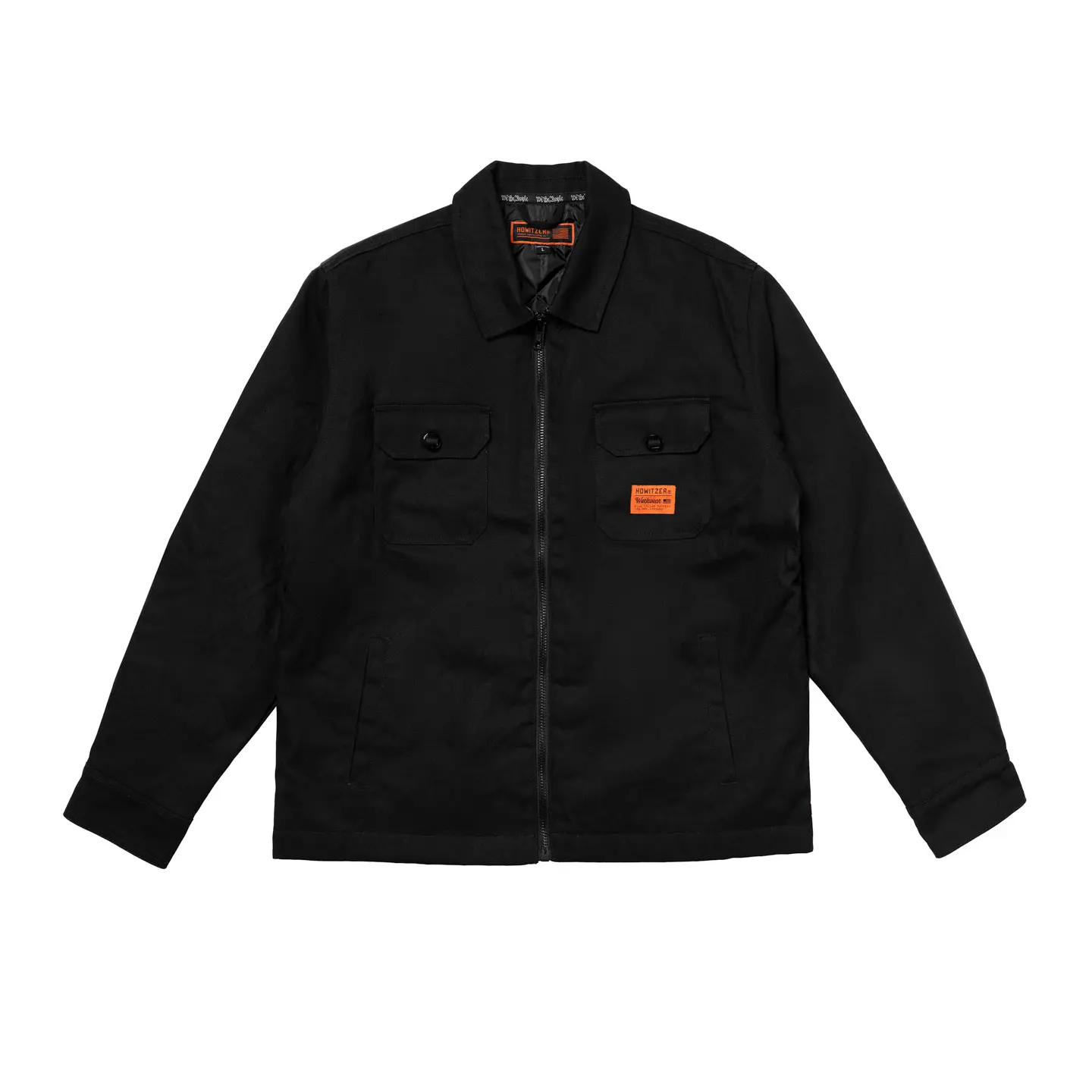 Howitzer Men's Raven Textured Woven Cotton Canvas Workwear Jacket with a Zip-Front Closure and 4 Pockets for All-Day Wear, Textured Woven Fabric