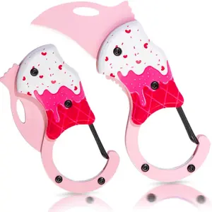 Women's Ice Cream Shaped Pocket Knife, Novel Design, 1.38 Inch Sharp Blade, Mini Opener, Keychain, Ideal Gift for Men and Women