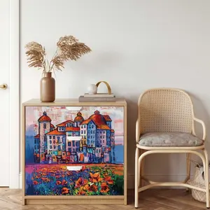 Redesign With Prima A1 Decoupage Fiber - Village In Color - 1 sheet, A1 size 655350660499