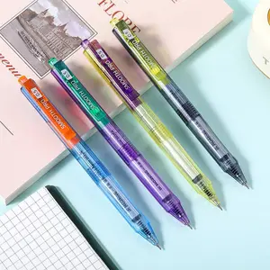 4 minimalist aurora colourful gel pens with contrasting dopamine design, simple style, large capacity CS twin ball, smooth non stop ink, quick drying, DIY study office writing large capacity black gel pen