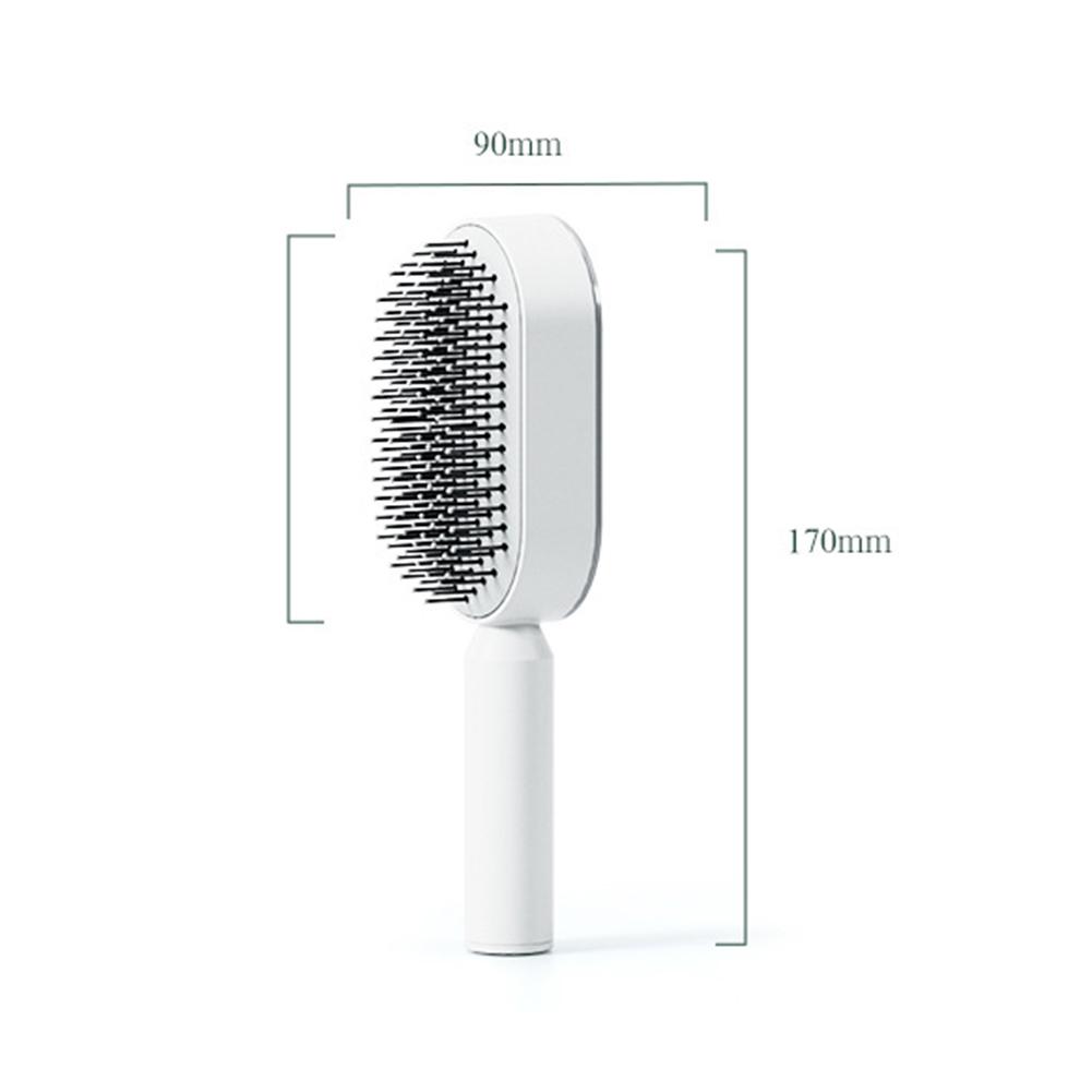 Self Cleaning Hair Brush For Women One-key Cleaning Hair Loss Airbag Massage Scalp Comb Anti-Static Hairbrush