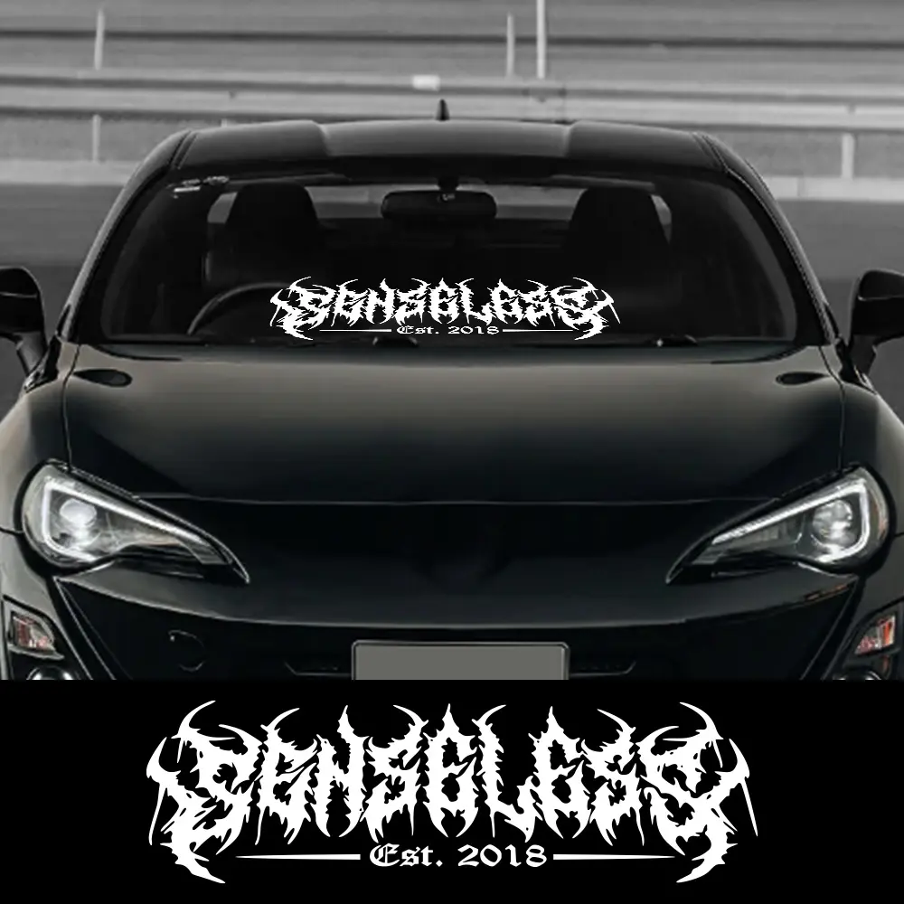 Car Window Banner Sticker Senseless Rear Windshield Racing Vinyl Decals Truck Door Waterproof Exterior Graphics Auto Accessories
