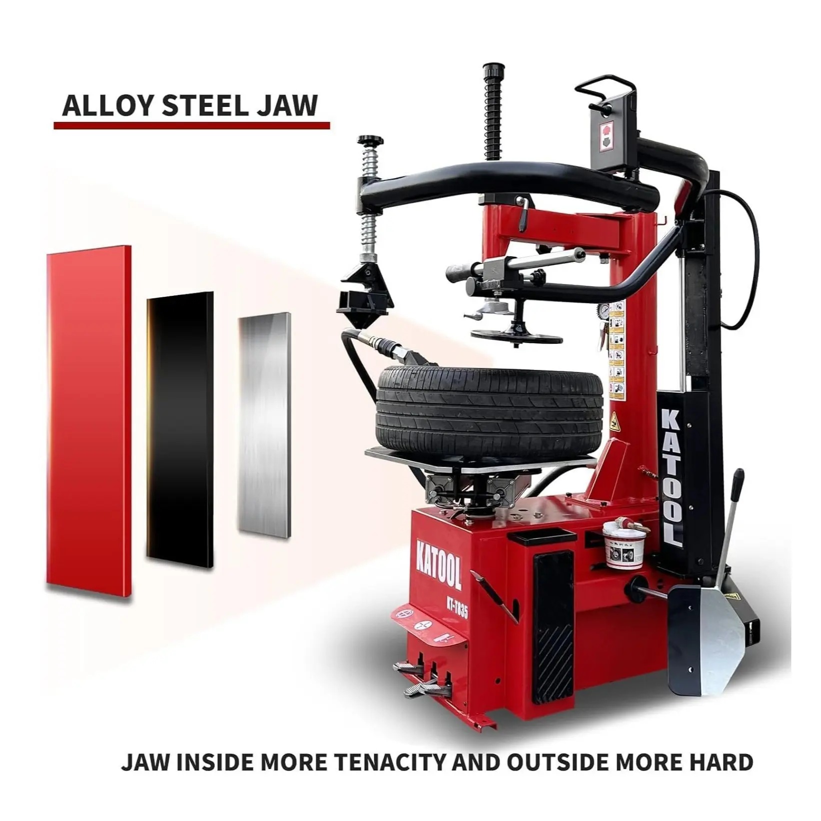 KT-T835 Tire Changer with 28" Turn Table 2.0HP Bead Blaster KT-B760 Wheel Balancer with Automatic Measurement Ruler Combo Machine Fit for Tire Repair