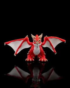 Elemental Baby Dragon, Articulated Baby Dragon, 3D Printed Articulated Baby Dragon, Executive Desk Toy Decor Magical