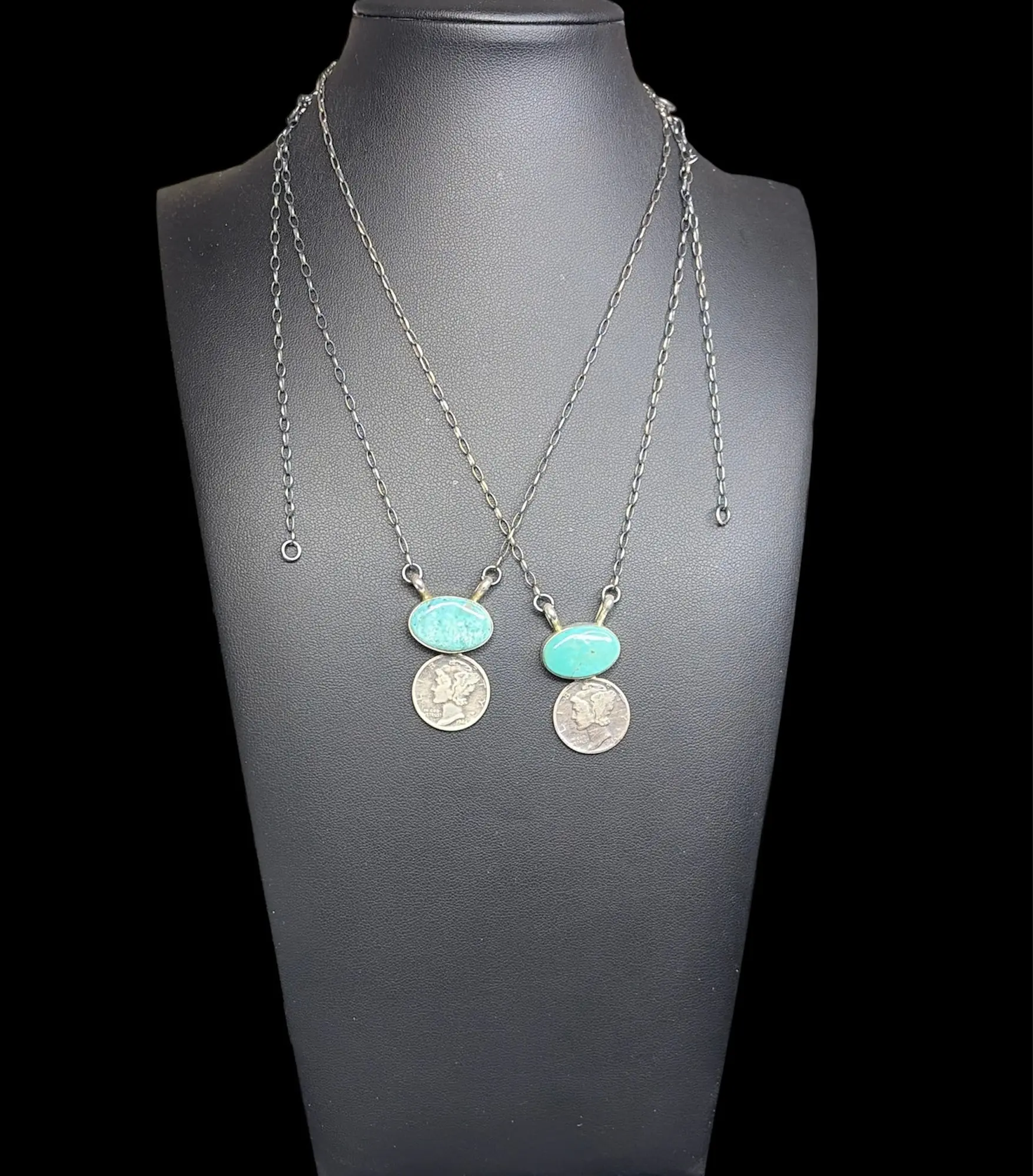 Navajo - Keith Henry Liberty Dime Necklaces