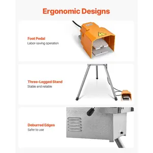 VEVOR Electric Pipe Threader Machine, 900W 2-Speed Threading Cutting Machine, 1/2 to 4 inch Pipes Threading Cutter Tool with Foot Pedal for Plumbing, Automotive Repairs, Metalworking
