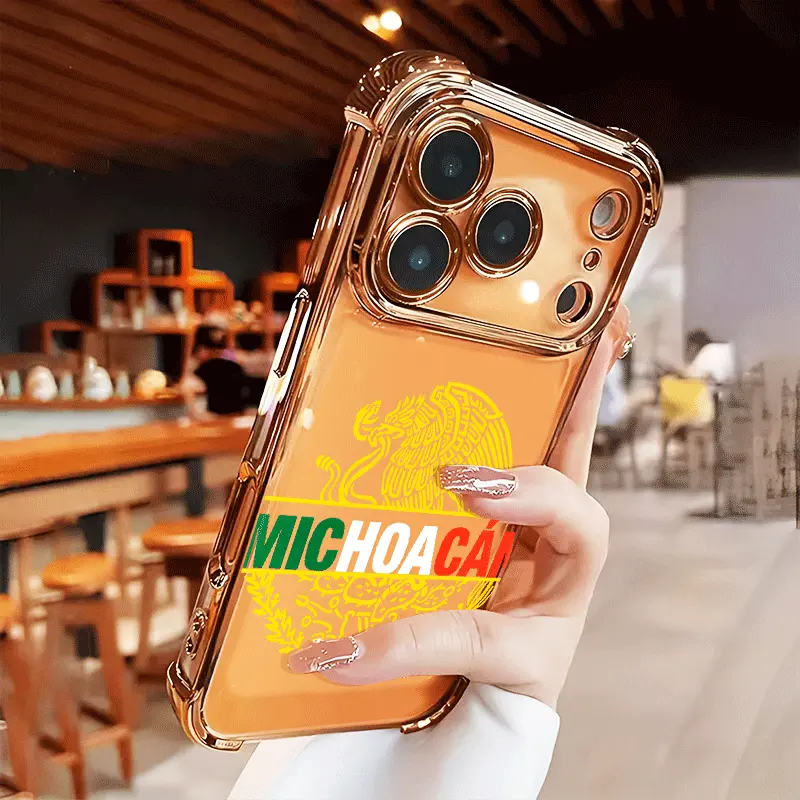Mexican Eagle Emblem Compatible with iPhone 16 16e 15 17 Air 14 13 12 11 Pro Max Plus X XS Four-corner Thickened Rugged Durable shockproof Anti-Scratch soft Silicone case