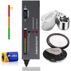 Tester Pen,Professional   Tester+40X Illuminated  Loop Magnifier, Selector for Novice and Expert,Thermal Conductivity Meter( Tester+Magnifying)