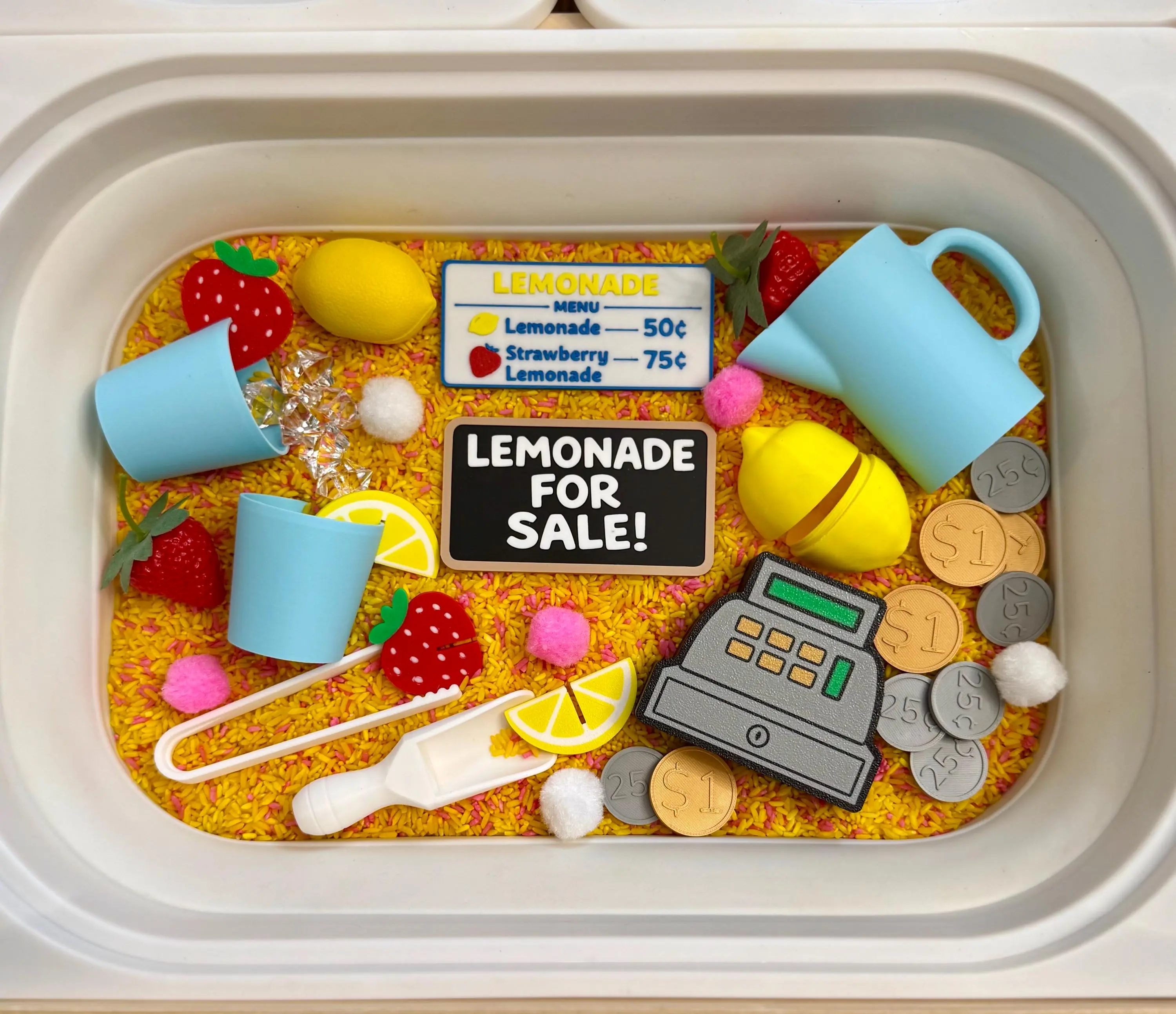 Lemonade Stand Sensory Bin, Classic Novelty Stress Relief Toy for Kids