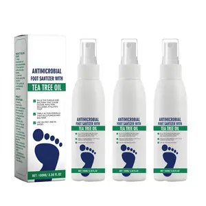 3 Tea Tree Oil Foot Spray – Odor Relief, Antifungal & Moisturizing with Aloe & Tea Tree Oil, Fast-Dry, Dermatologist-Tested , Advanced Foot and Nail Spray
