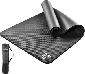 Yoga Mat Non Slip NBR Thick Yoga Mat, 72"L X 32"/24"W X 0.6"/0.4"TH (185Cm X 80Cm/61Cm X 15Mm/10Mm), Anti-Tear Exercise Mat with Carrying Strap and Bag, Workout Mats for Yoga, Pilates, Floor Exercises Gruper