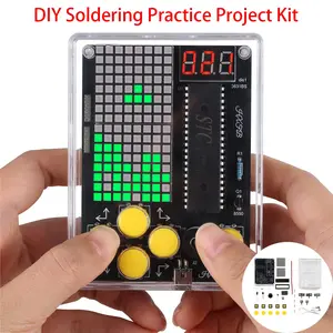7-In-1 Game Welding Practice Kit, DIY Retro Handheld Game Console, Adjustable Difficulty & Pause Function, Ideal Stem Education High School Choice