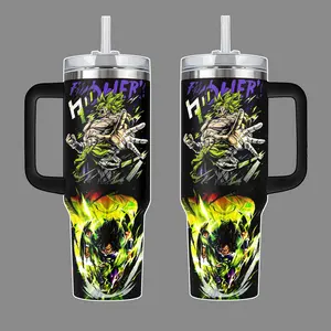 Legendary Broly DBZ & Super Anime Stainless Steel Tumbler 20oz 40oz with Handle & Straw | Full Rage Evolution Edition