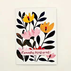 Ramadan Mubarak Greeting Card-Pink