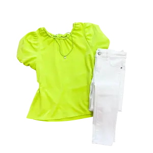 Lime Cutout Top