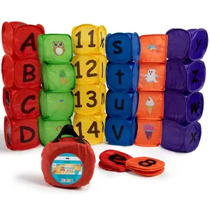 Everything Blocks! - Colorful Learning Blocks Set with Assorted Shapes and Letters for Early Learning and Play