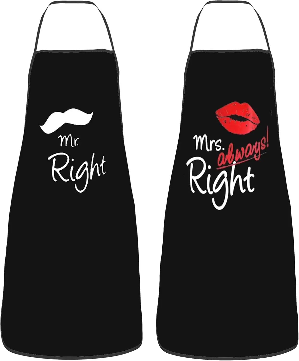 Mr Mrs Aprons for Cooking Women Mens Apron Couple Gifts for Anniversary, Fathers Day, Birthday, Wedding Gift for Couples,His Hers Gifts,Bridal Shower Engagement Gift