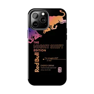 Red Bull Red Bull Energy Phone Case | Night Shift Edition  Compatible with iPhone 17 16 15Pro, 14, 13, 12, 11, 8, XR Mini, Pro Max, Plus & SAMSUNG GALAXY 21 S22 S23 S24 25 ULTRA PLUS Accessories Protection unisex