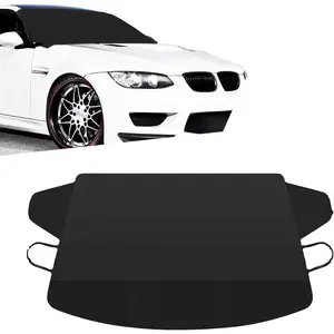Windshield Cover, Wind and Snow Protection  Snow Cover, 600D Oxford Cloth Windshield Protector, Universal for   SUVs (Black)