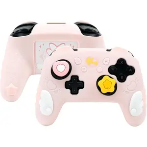 Pro Controller  Set,Anti-Slip  Protective Cover  Case for  Pro Controller with 2 Thumb Grip Caps and 2 Stickers -   Series ()