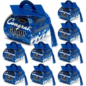 36 Pcs Graduation Cap Gift Boxes with Tassel, Class of 2026 Graduation Candy Boxes Centerpieces for Tables Party Decorations, Mini Treat Chocolate Box Graduate Favors Supplies