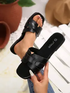 New Summer Square Toe Simple Sandals, Casual Vacation Style, Comfortable Sole, Perfect for Summer Travel & Beach Vacations