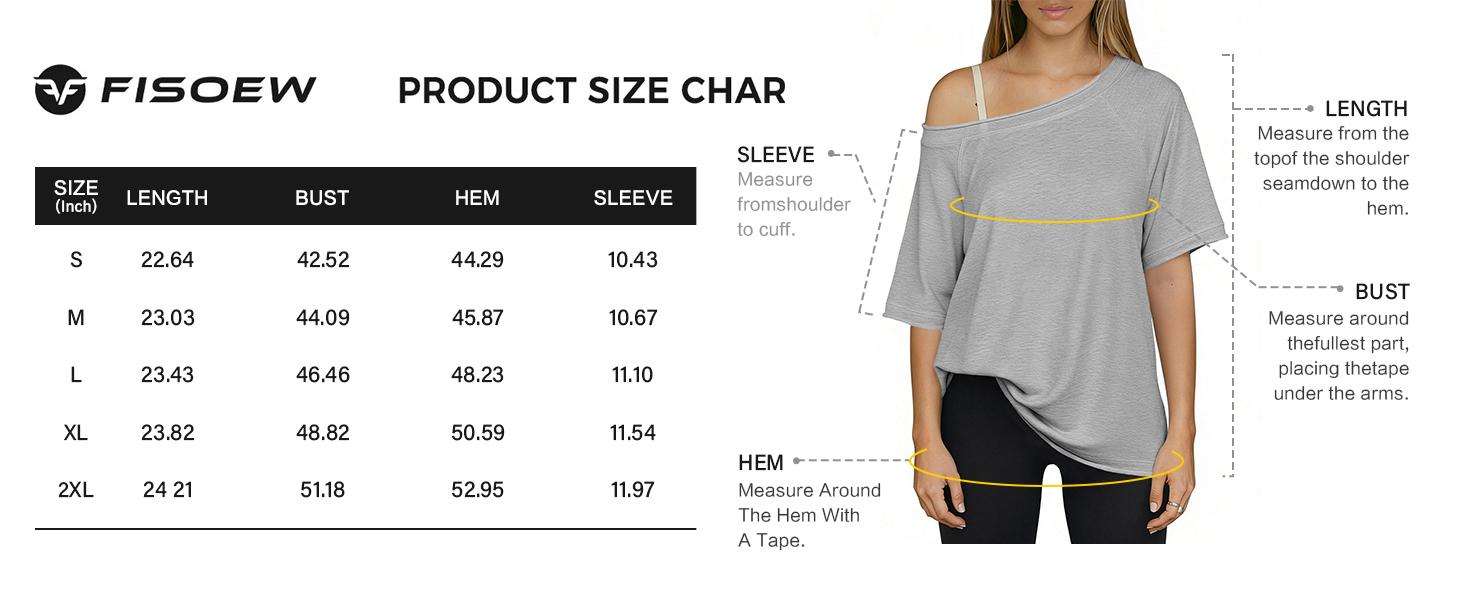 Fisoew Sports  2026 Summer Spring Women's Off-Shoulder Crop Top, Loose Fit, Summer Sports T-shirt, suitable for home wear, travel,