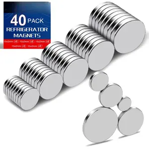 DIYMAG Small Rare Earth Magnets, 40 Pack, 5 Sizes - Neodymium Magnets for Refrigerator, DIY, Crafts, Kitchen & Office
